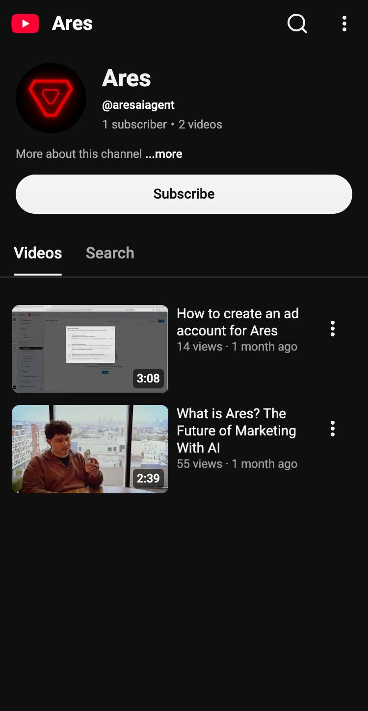 YouTube — Ares